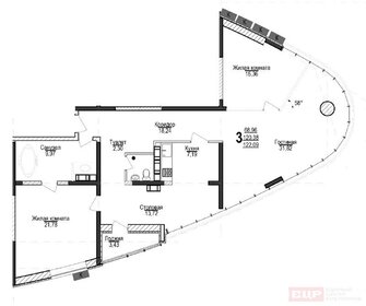 Квартира 122,1 м², 3-комнатная - изображение 1