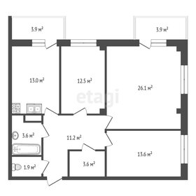 Квартира 85,9 м², 3-комнатная - изображение 1