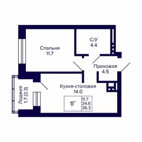 38,9 м², 1-комнатная квартира 3 850 000 ₽ - изображение 46