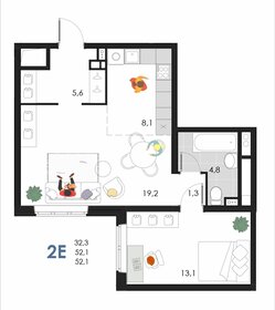 51,5 м², 2-комнатная квартира 5 620 710 ₽ - изображение 69