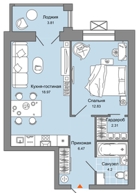 45 м², 2-комнатная квартира 6 398 904 ₽ - изображение 27