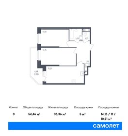 54,1 м², 2-комнатная квартира 11 587 420 ₽ - изображение 27