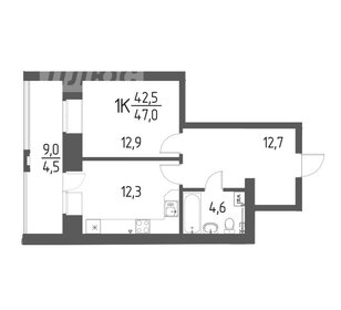 51,4 м², 1-комнатная квартира 6 330 000 ₽ - изображение 31