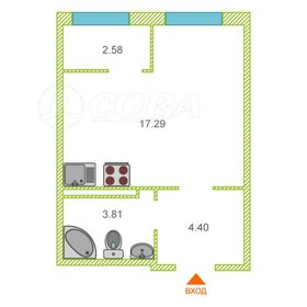 Квартира 28,7 м², студия - изображение 1