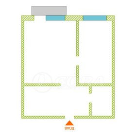 Квартира 32 м², 1-комнатная - изображение 1