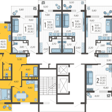 Квартира 81,6 м², 3-комнатная - изображение 2