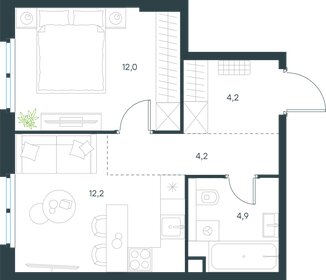 Квартира 37,5 м², 1-комнатная - изображение 1