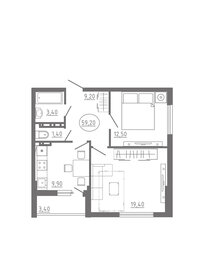 58,1 м², 2-комнатная квартира 4 822 300 ₽ - изображение 70
