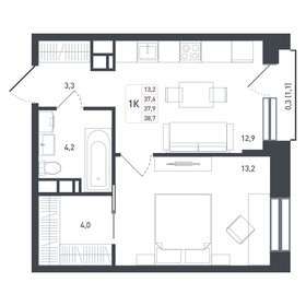 Квартира 37,9 м², 1-комнатная - изображение 1