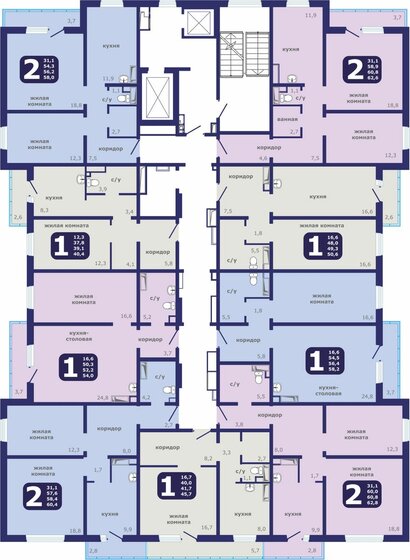 49,3 м², 1-комнатная квартира 6 750 000 ₽ - изображение 7