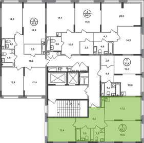 Квартира 62,2 м², 2-комнатная - изображение 2