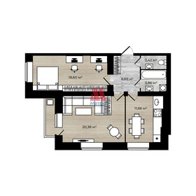 65,6 м², 2-комнатная квартира 5 550 000 ₽ - изображение 21