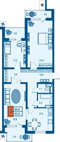 Квартира 86,8 м², 3-комнатная - изображение 1