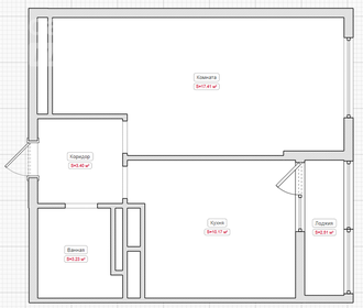 Квартира 34,2 м², 1-комнатная - изображение 1