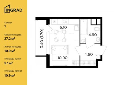 26 м², квартира-студия 9 400 000 ₽ - изображение 91