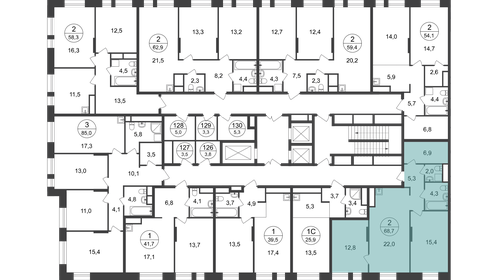 Квартира 68,7 м², 2-комнатная - изображение 2