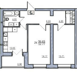 53,7 м², 2-комнатная квартира 6 500 000 ₽ - изображение 106