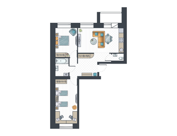 62,3 м², 3-комнатная квартира 8 410 500 ₽ - изображение 66