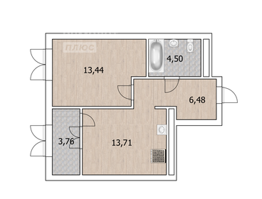 Квартира 40 м², 1-комнатная - изображение 1