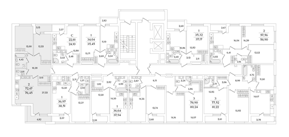 Квартира 76,5 м², 2-комнатная - изображение 2