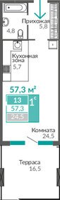 55,9 м², 1-комнатные апартаменты 12 466 000 ₽ - изображение 19