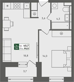 32,7 м², 1-комнатная квартира 3 000 000 ₽ - изображение 82