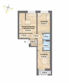 Квартира 77,8 м², 2-комнатная - изображение 1