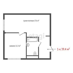 Квартира 39,4 м², 1-комнатная - изображение 1