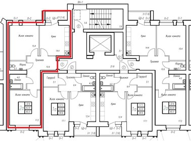 Квартира 65,5 м², 2-комнатная - изображение 1