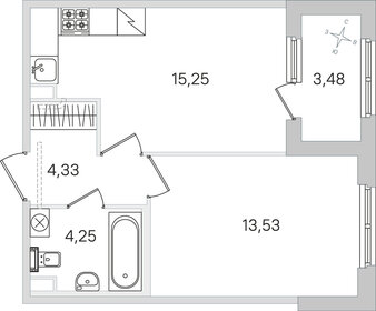 Квартира 39,1 м², 1-комнатная - изображение 1