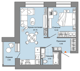 48 м², 2-комнатная квартира 6 499 000 ₽ - изображение 36