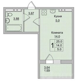 28 м², квартира-студия 2 600 000 ₽ - изображение 26
