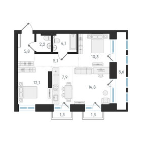 65,2 м², 3-комнатная квартира 11 400 000 ₽ - изображение 21