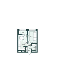 Квартира 36,1 м², 1-комнатная - изображение 1