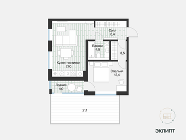 51,8 м², 2-комнатная квартира 8 180 000 ₽ - изображение 26