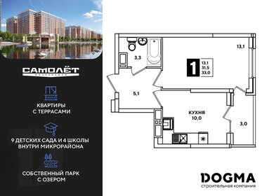 29,6 м², 1-комнатная квартира 3 600 000 ₽ - изображение 1