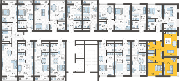 73 м², 3-комнатная квартира 15 500 000 ₽ - изображение 74