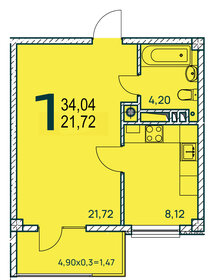 35,5 м², 1-комнатная квартира 6 036 700 ₽ - изображение 36