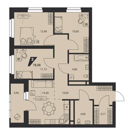 78,1 м², 3-комнатная квартира 9 695 096 ₽ - изображение 13