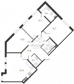 Квартира 98,3 м², 4-комнатная - изображение 1