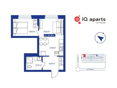 33,3 м², 2-комнатные апартаменты 6 490 000 ₽ - изображение 91