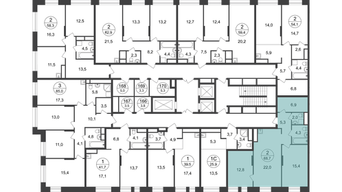 74,7 м², 2-комнатная квартира 16 077 390 ₽ - изображение 47