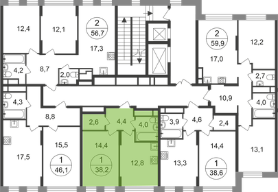 38 м², 1-комнатная квартира 11 500 000 ₽ - изображение 76