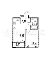 Квартира 36 м², 1-комнатная - изображение 1