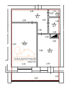 Квартира 40,2 м², 1-комнатная - изображение 1