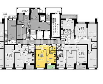 Квартира 38 м², 1-комнатная - изображение 2