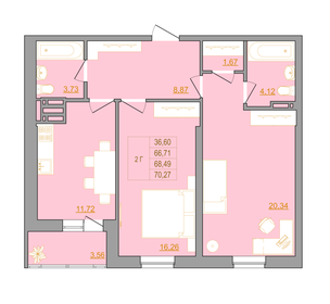 75 м², 2-комнатная квартира 8 490 000 ₽ - изображение 46