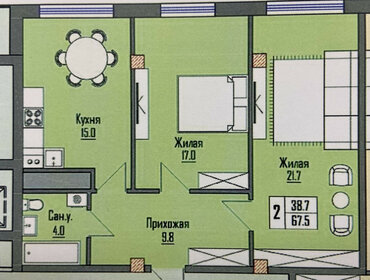 74 м², 2-комнатная квартира 3 404 004 ₽ - изображение 56