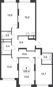 Квартира 105,4 м², 4-комнатная - изображение 1