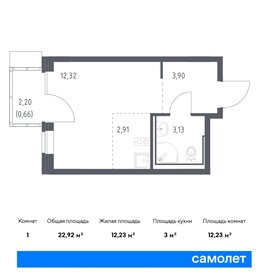 22,5 м², квартира-студия 6 790 000 ₽ - изображение 40